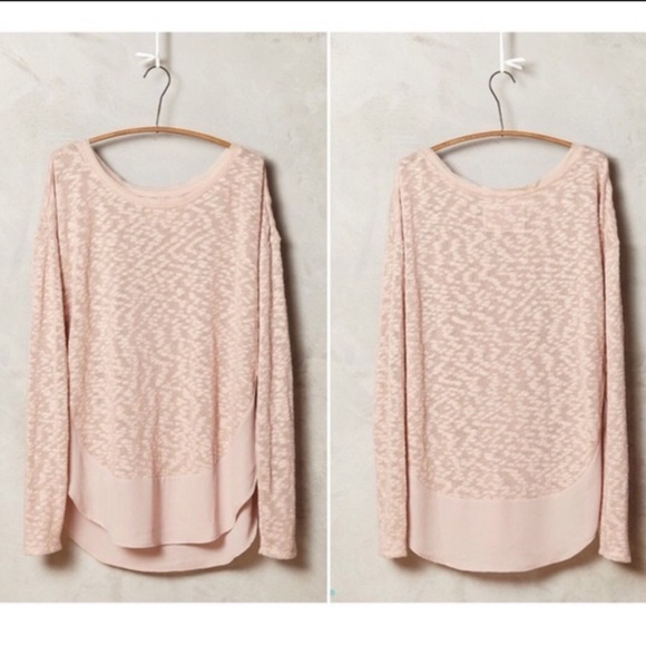Anthropologie Deletta Blush Sweater top XS - Picture 2 of 8